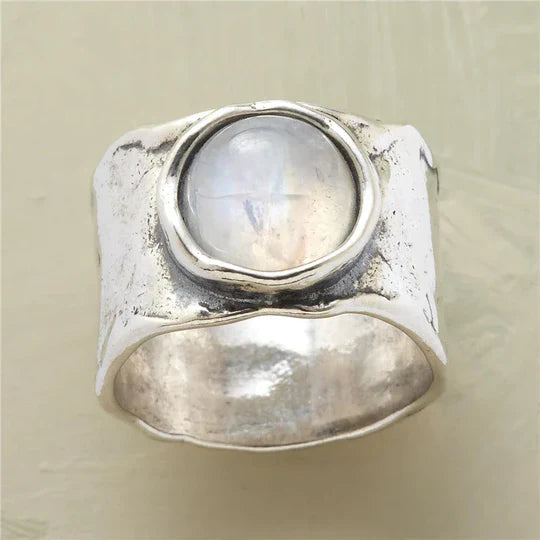 Bague Bohème « Pierre de lune » en argent 925