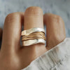 925 Sterling Silber und 18k vergoldeter Ring