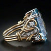 Bague Vintage en or 18K et argent 925 avec nœud enchevêtré