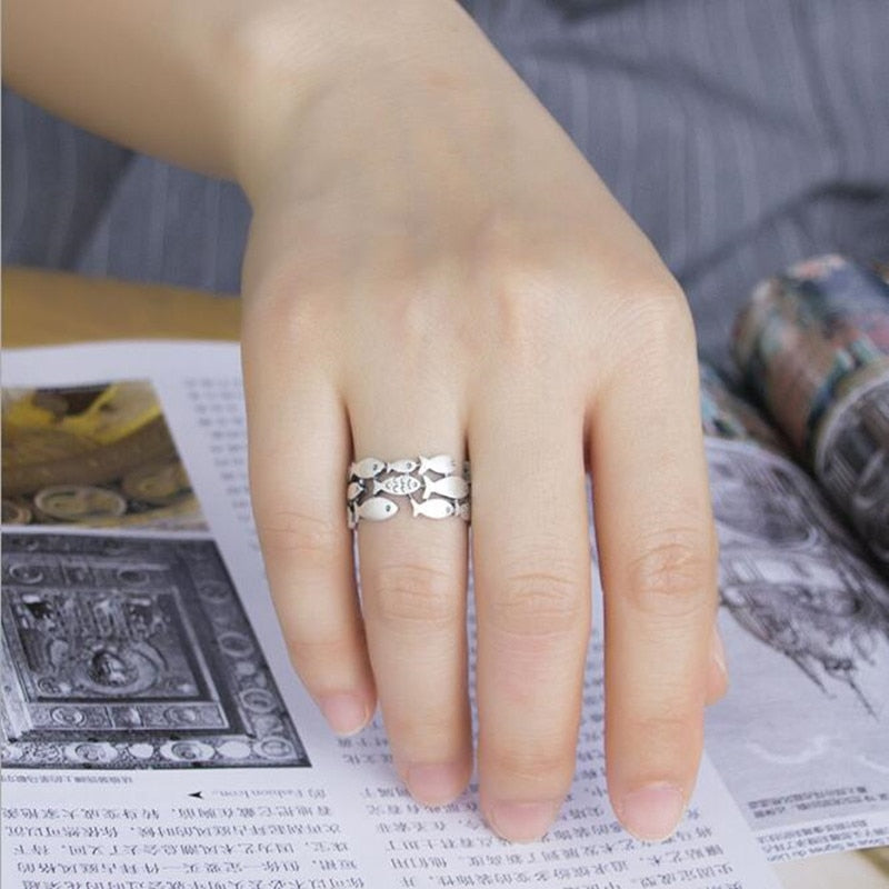 Bague poisson élégante