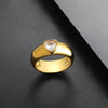 Bague vintage en plaqué or 18K avec petit coeur