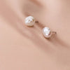 Boucles d'oreilles en perles d'eau douce avec fermoir en argent 925