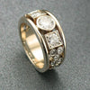 Bague vintage en argent avec incrustation de zirconium naturel